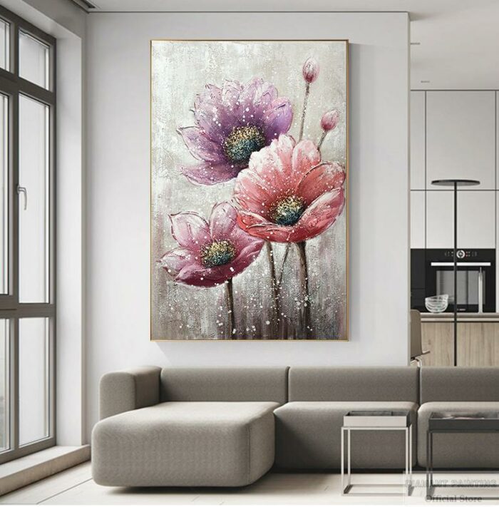 5D Full Square DIY Diamond Painting Cross Stitch Flowers Mosaic Handmade Diamond Embroidery Lotus Home Decor Gift Art Decoration 5