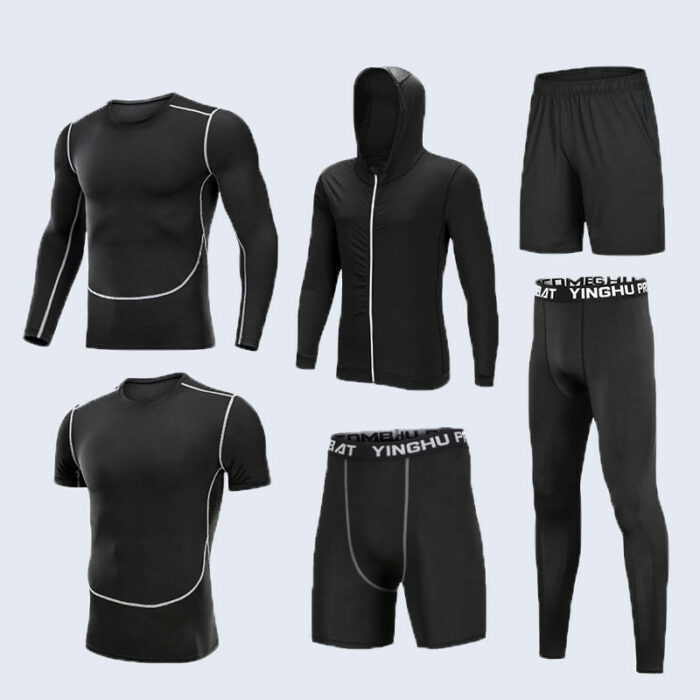 Compression Men's Gym Tights 6 Pieces Sports Suits Jogging Running Set Basketball Underwear Sportswear Workout Training Clothing 5