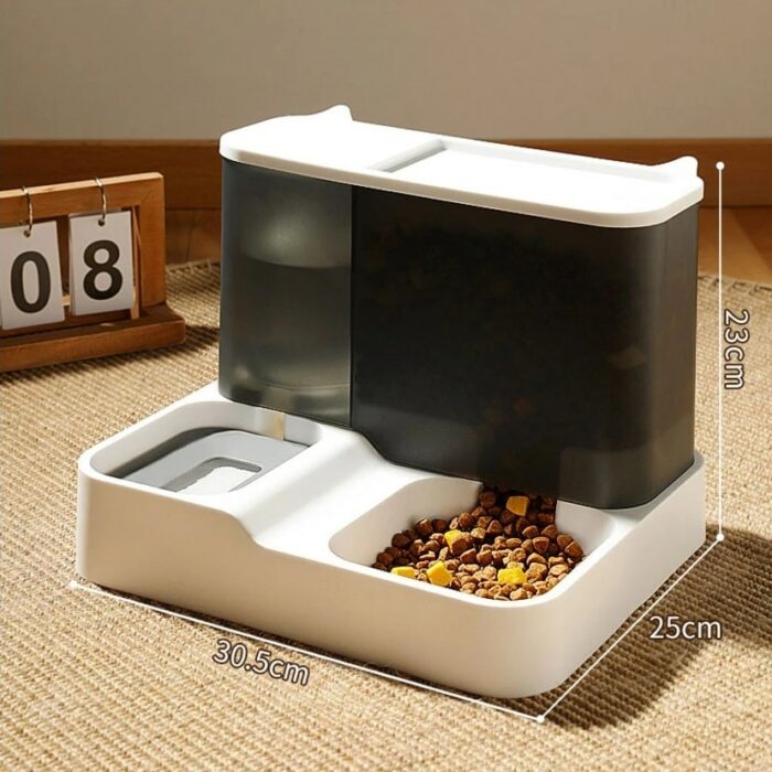 2 In 1 Cat Feeder Automatic Water Dispenser 3.8L Large Capacity Dog Drinking Bowl Detachable Pet Feeding Container Pet Supplies 4