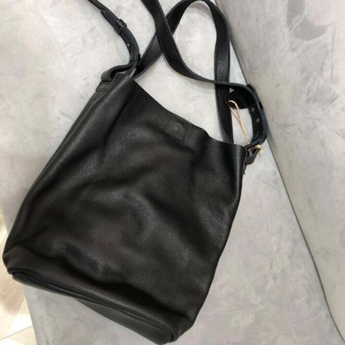 Two Strap Use Genuine Leather Bucket Bag Top Women Handbag High Qualit Capacity Casual Cowhide Shoulder Messenger Bag Retro Bags 5