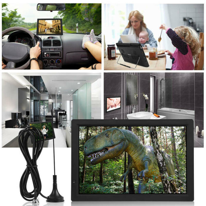 LEADSTAR 14" Digital Television ATSC Portable TV 1080P HD Video Player for Outdoor Home Car lcd tv TV Monitor 2