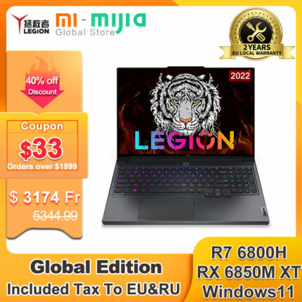 Lenovo Legion R9000K 2022 16" Gaming Laptop AMD Ryzen 7 6800H RX 6700M 10G/RX 6850M XT 12G 16GB/32GB+1T/2T SSD Win11 Notebook PC 1