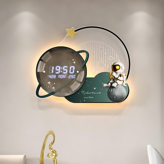 Modern Led Digital Wall Clock 3D Luminous Mute Electronic Creativity Wall Clock Led Wall Clock Jump Second Clock Home Decoration 6