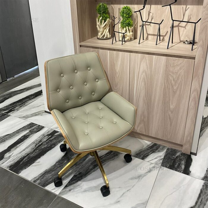 Nordic Office Chairs Office Furniture Swivel Chair Computer Chair for Bedroom Armchair Backrest Chair Desk Chair Vanity Chair 4