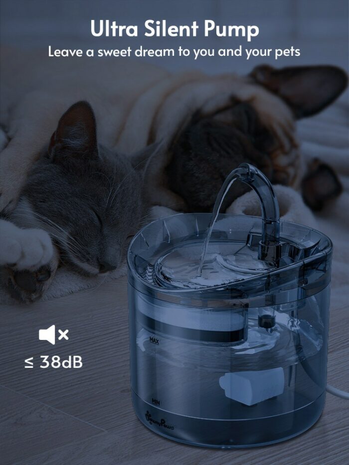 DownyPaws 2L Automatic Cat Water Fountain With Faucet Dog Water Dispenser Transparent Filter Drinker Pet Sensor Drinking Feeder 6