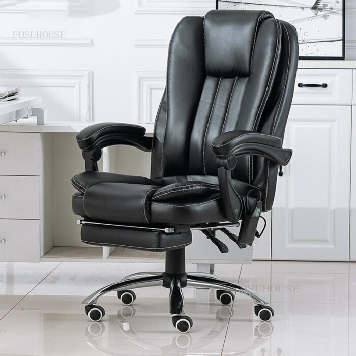 Modern Minimalist Office Chairs Office Furniture Comfortable Leisure Armrest Boss Chair Creative Home Lift Swivel Backrest Chair 4