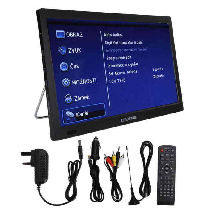 LEADSTAR 13 Inch Digital TV Portable Television with Stand for Home Car TV Outdoor Travel UK Plug 110-220V 2