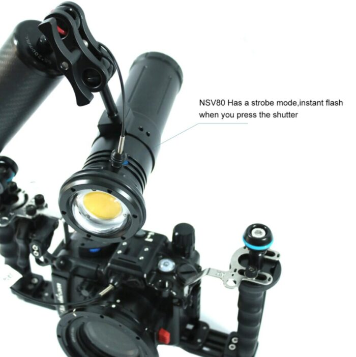 Nitescuba NSV80 Solar Flare 8000 lumens COB Led Diving Glare Video Light Wide Angle Lighting High CRI=95 Underwater Phorography 5