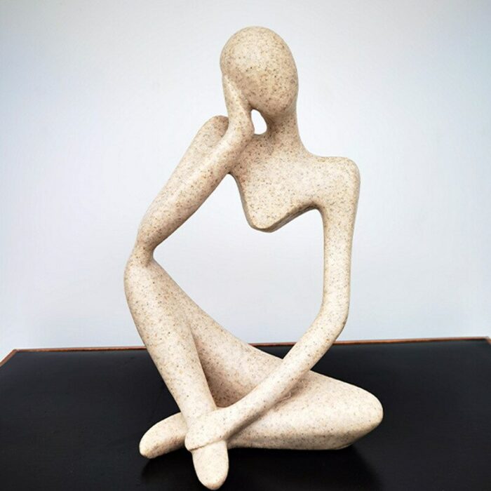 Nordic Thinker Statue Abstract Figure Resin Sculpture Desktop Decor Handmade Crafts Sculpture Modern Art Office Home Decoration 4