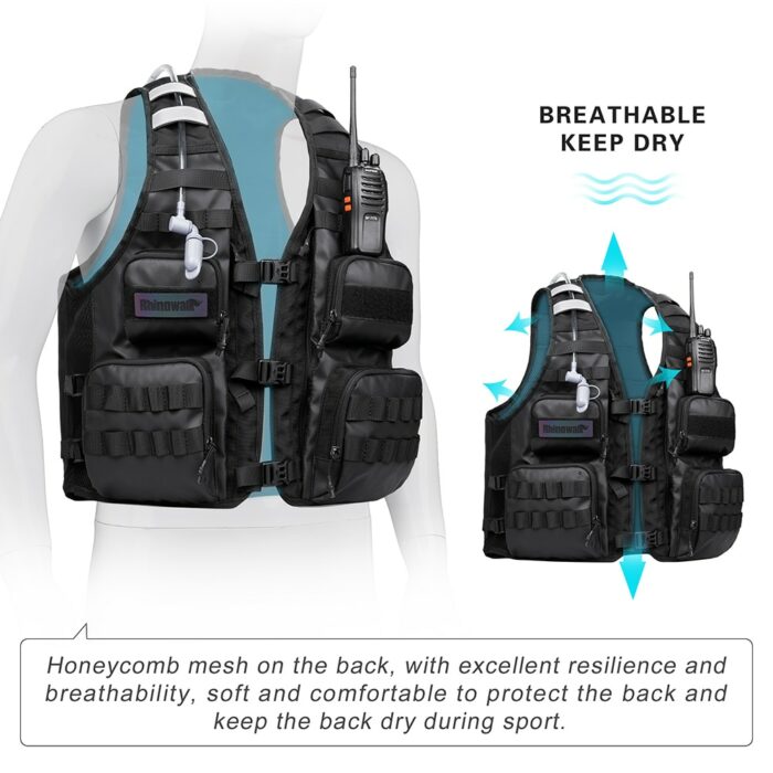 Rhinowalk Running Vest Backpack Marathon Outdoor Sport Hiking Bag Portable Cycling Backpack Can Add Water Bag Fishing Vest Pack 4