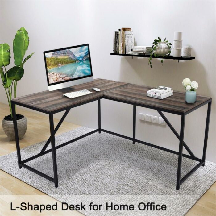 Practical Wide Desktop L Shaped Home Office Computer Desk Home Decoration 2