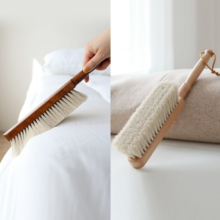 1Pcs Long Handle Cleaning Brush Material: Wood 80% White Horse Hair Dust Remove Cleaning Tools 4