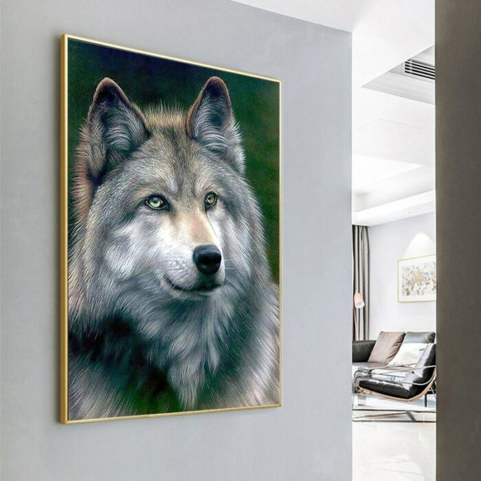 Full Square / Round Dill Diamond Painting Wolf 5D DIY Diamond Embroidery Mosaic Animal Cross Stitch Handmade Gift Decortion Art 3