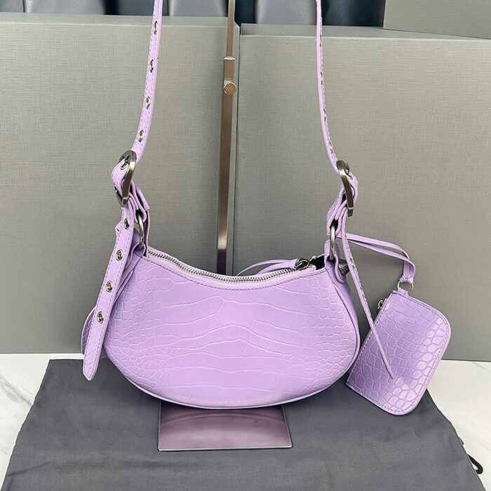 Donna-in 2022 Trend Purple Y2K Shoulder Bag Women Rivet Armpit Bags Luxury Designer Handbags Top Quality Genuine Leather Purse 6