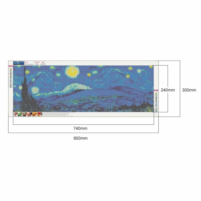 5D DIY Diamond Painting Van Gogh Starry Night Cross Stitch Kits Diamond Embroidery Mosaic Art Picture of Rhinestones home Decor 5