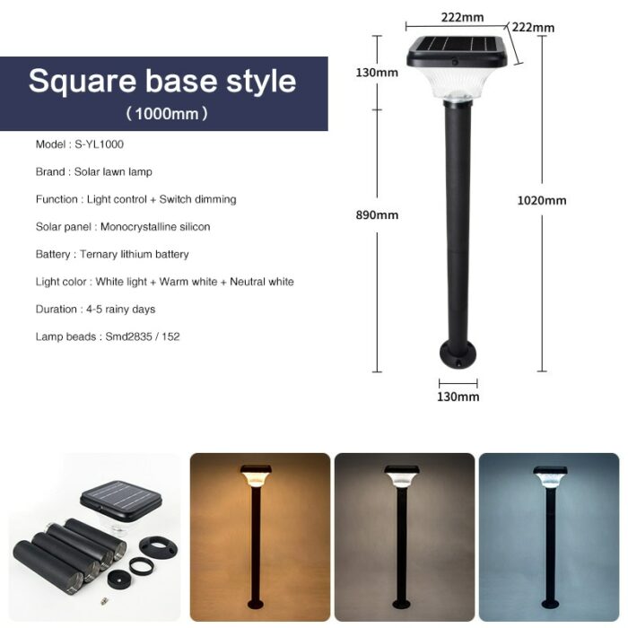 152 LED Solar Lights Outdoor 3 Modes Solar Sensor Lawn Lights Waterproof Wall Lamps Landscape Lights for Backyard Garden Fence 6