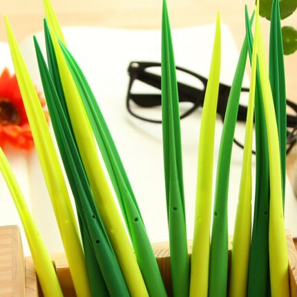 60pcs Wholesale Stationery Green Grass Pen Decoration Student Stationery Fashion Office Supplies Signature Pen Wholesale Gifts 2