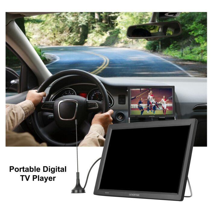 LEADSTAR D14 14inch HD Portable TV ATSC Digital Analog Television Mini Car TV Multimedia Player Support MP4 AC3 Monitor 2