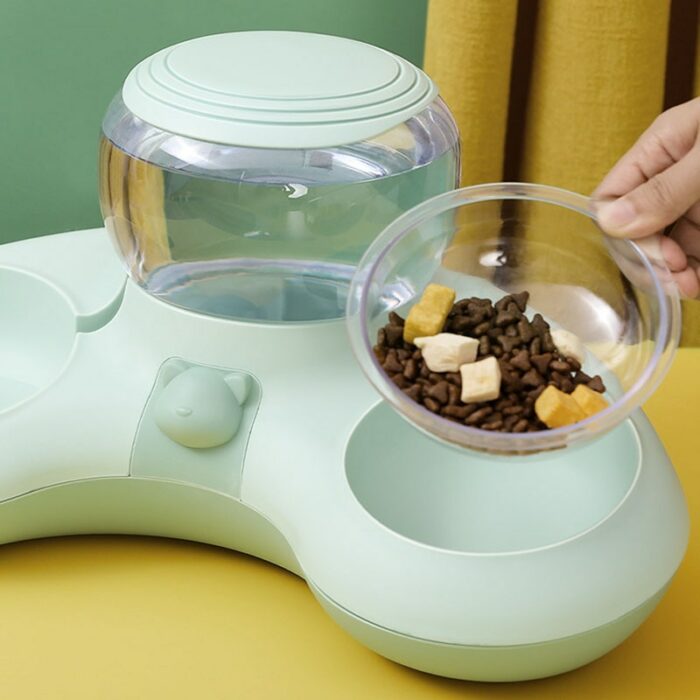 HOOPET New Style Cat Automatic Drinking Feeding Bowl Anti-overturning Non-slip Bowl for Cats Dogs Cat Food Holder Teddy Dog Bowl 4