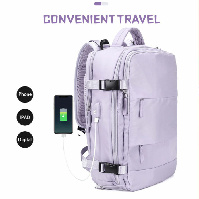 Travel Backpack for Women Casual Rucksack Computer Backpack Multipurpose Daypack USB College Students Backpack for Womens Purple 5