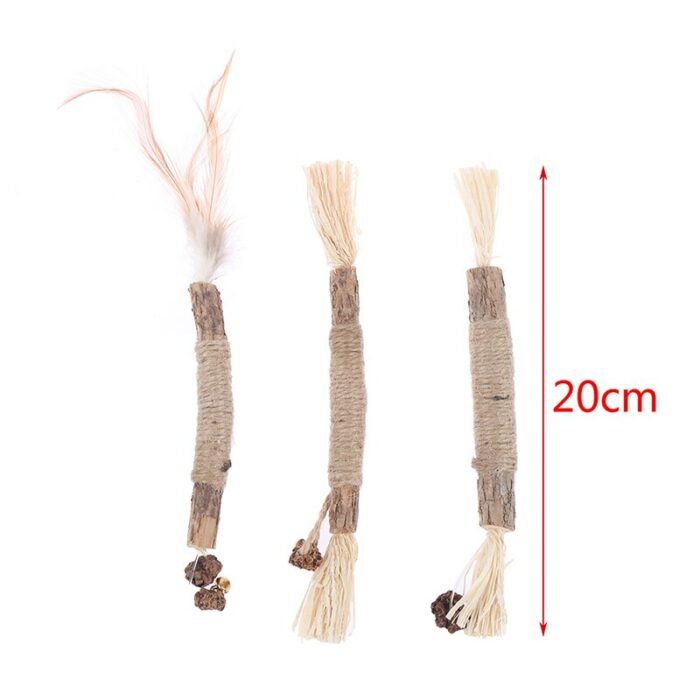 Cat Catnip Stick Kitty Chew Treat Toy Insect Gall Fruit With Matatabi Stick Cleaning Teeth Dental Snack For Indoor Exercise 20CM 2