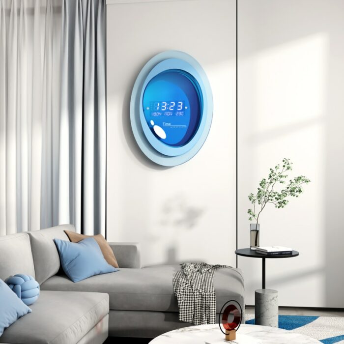 Modern Led Digital Wall Clock 3D Luminous Mute Electronic Creativity Wall Clock Led Wall Clock Jump Second Clock Home Decoration 2