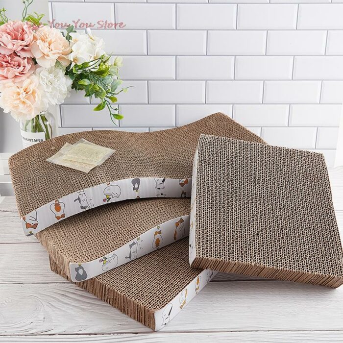 Cats Scratching Corrugated Board Scratcher Bed Pad Pets Mat Grinding Claw Plate 5