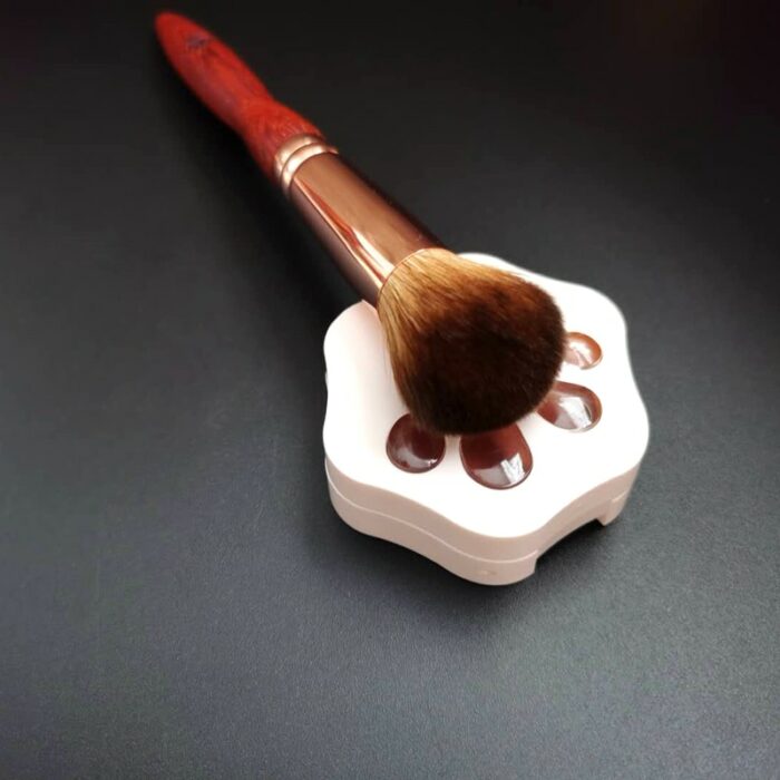 Q03 Professional Handmade Makeup Brush Soft Red Fox Hair Round Contour Blush Brush Red Sandalwood Handle Make Up Brushes 4