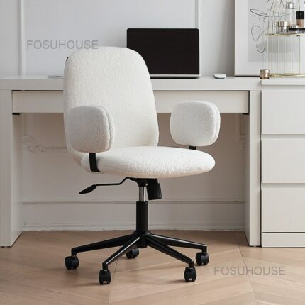 European Luxury Swivel Office Chairs Home Fabric Back Bedroom Computer Chairs Office Furniture Lift Gamer Chair Leisure Armchair 2