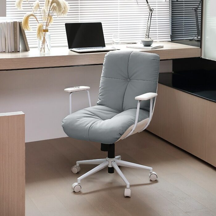 Nordic Flannel Office Chairs for Office Furniture Home Bedroom Student Study Ergonomic Chair Lift Swivel Gaming Computer Chair 2