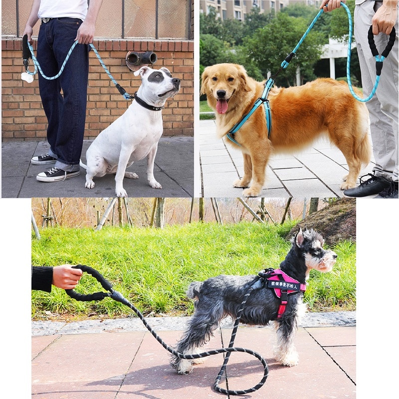 150/200/300cm Strong Dog Leash Pet Leashes Reflective Leash For Small Medium Large Dog Leash Drag Pull Tow Golden Retriever 2