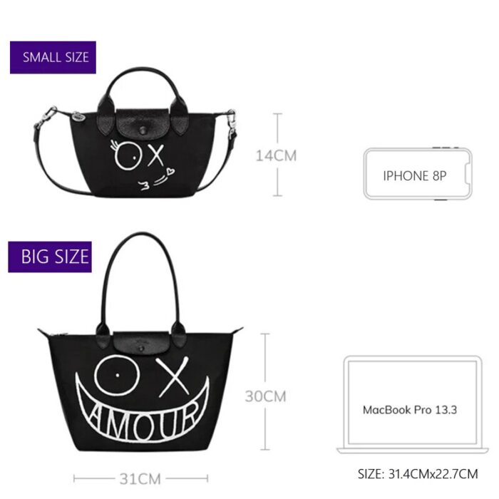 Graffiti Waterproof Nylon Dumpling Bag Ladies Folding Tote Handbag Hobo Designer Beach Women Shoulder Bags Female Shopping Bag 6