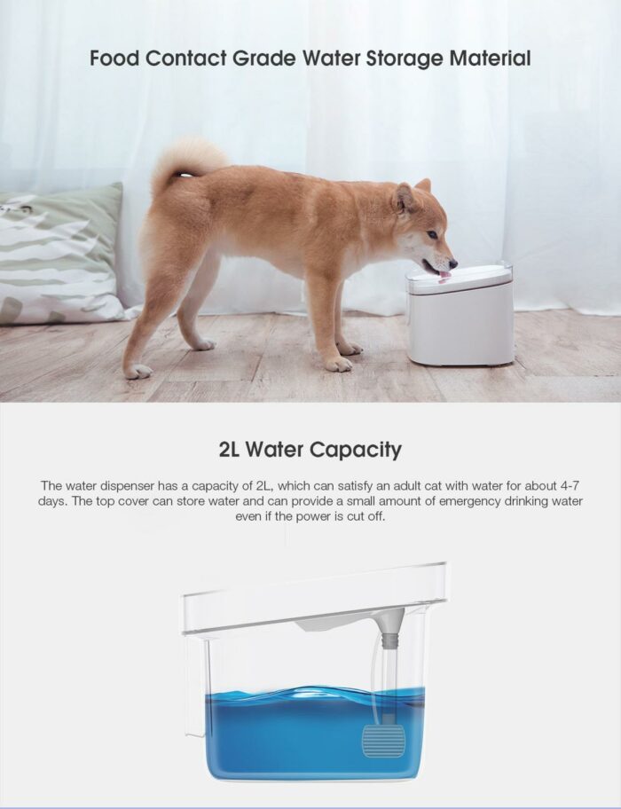 Original New Xiaomi Mijia Smart Pet Water Dispenser Fountain Drinking Bowl Living Water Mijia APP Control For Cats Dogs Drinking 5