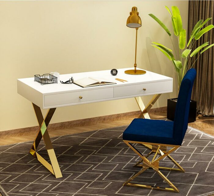 Nordic light luxury desk and chair combination writing desk simple desk designer study office desk and chair 3