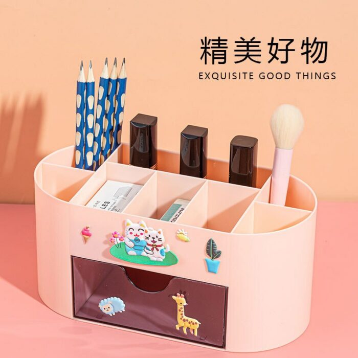 Multi-function Pencil Holder Office Pen Storage Cases Desk Organizer Study Accessories Box Stand for Pens Brushes Desktop 3